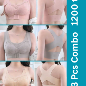 Premium Quality Magic bra- ( Pink+Ash+Skin)