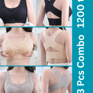 Premium Quality Magic bra- (Black+Skin+Ash)