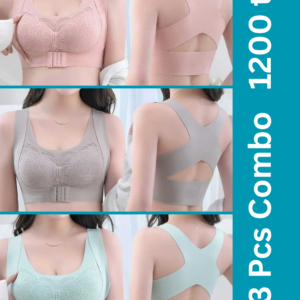 Premium Quality Magic bra- (Pink+Ash+ Paste)