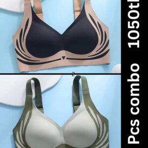 Seamless bra Premium Quality- (Black+Green)