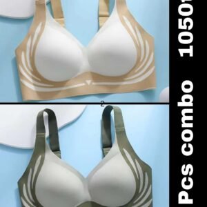 Seamless bra Premium Quality- (Skin+Green)