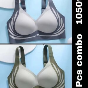 Seamless bra Premium Quality- (Gray+Green)