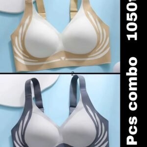 Seamless bra Premium Quality- (Skin+Gray)