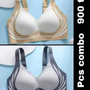 Seamless bra Premium Quality- (Skin+Gray)