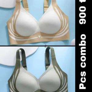 Seamless bra Premium Quality- (Skin+Green)